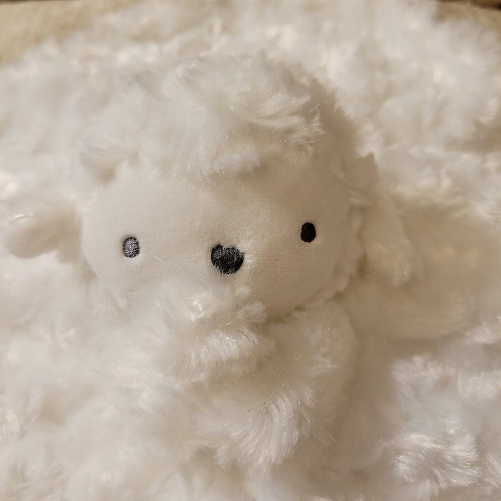 Carters Just One You White Lamb Sheep Grey Stars baby blanket lovey plush New